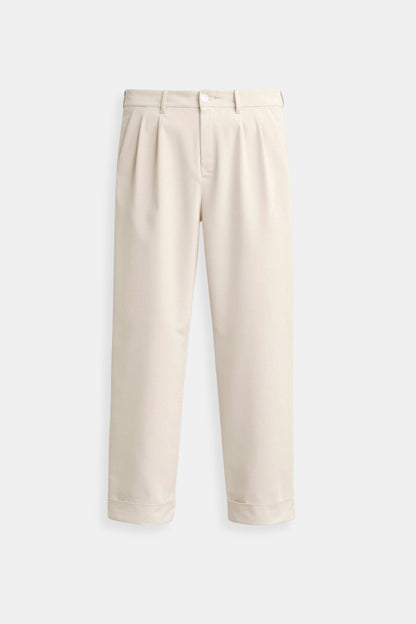 Damen Slim-Fit-Hose Bundfalten Umschlag - Norvielle