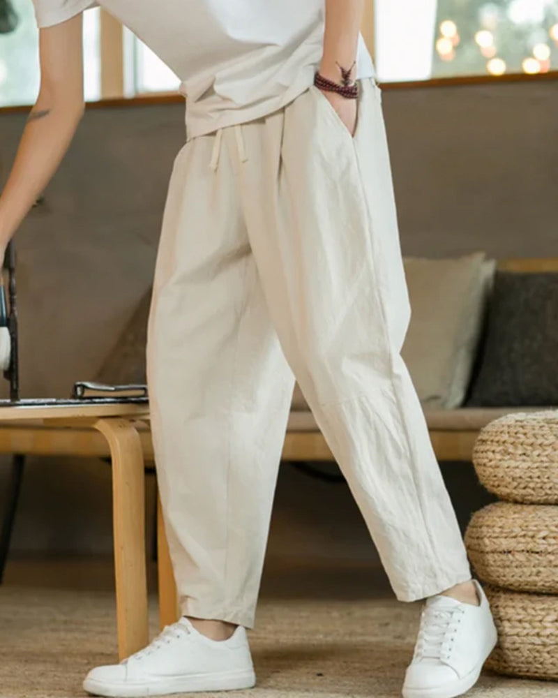 Damen Sommerhose Plissee Bequem Mit Kordelzug - Norvielle