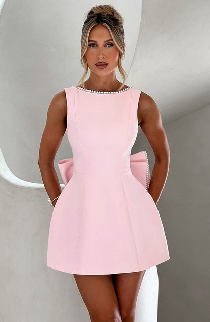 Damen Minikleid Hochzeitsgast Struktur Optik - Norvielle