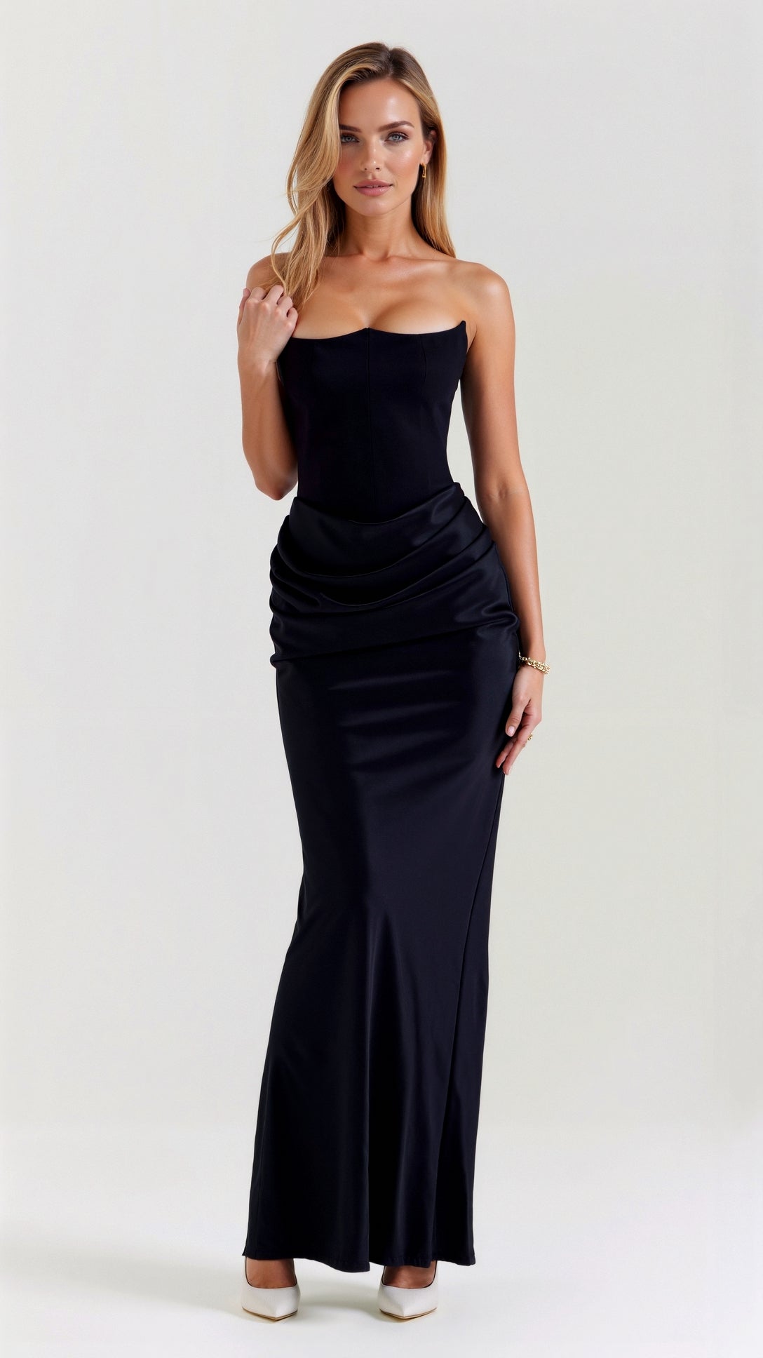 Damen Maxi-Kleid Hochzeitsgast-Eleganz Lang - Norvielle