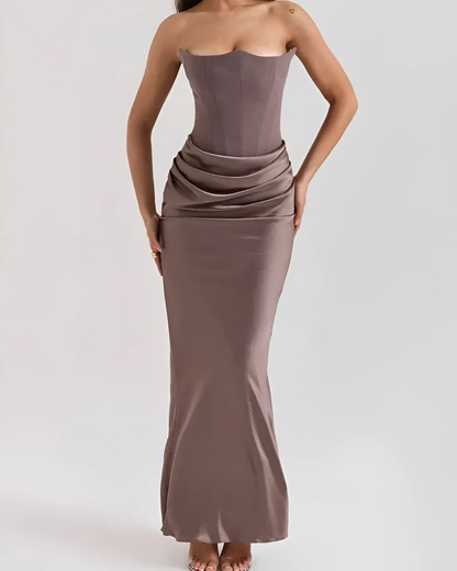 Damen Hochzeitskleid Elegantes Maxikleid Lang - Norvielle