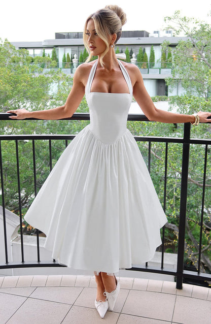 Damen Hochzeitsgästekleid Midi Elegant - Norvielle