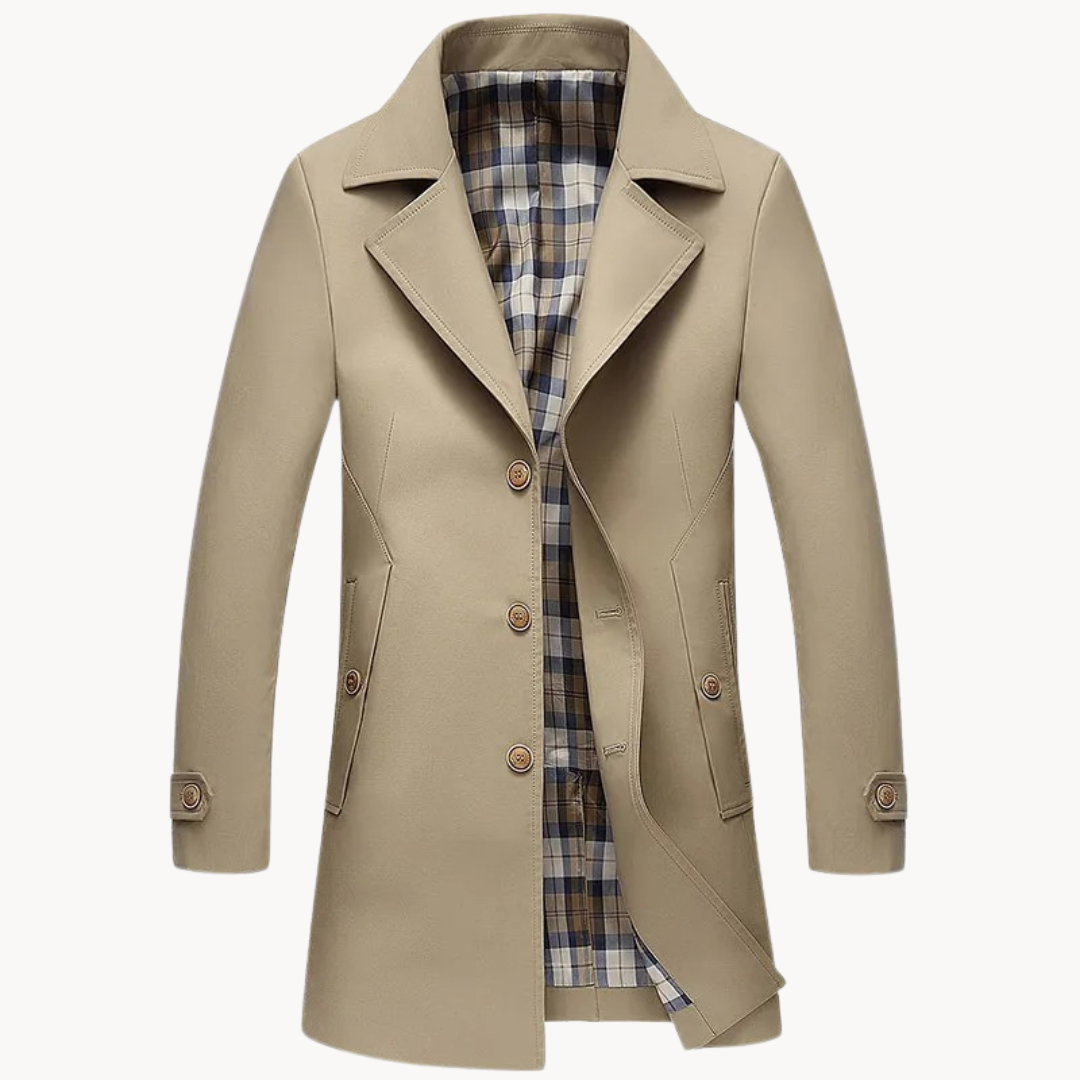 Herren Trenchcoat Nachhaltig Winddicht