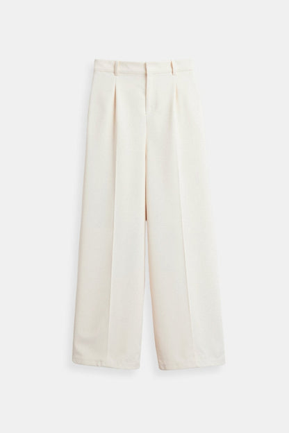 Damen Hose Weit Bequem mit Bundfalten - Norvielle