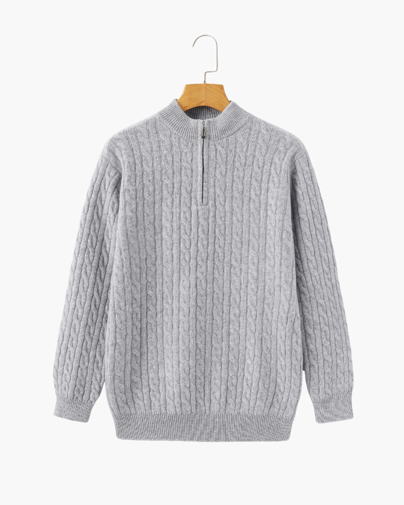Herren Pullover Kaschmir Chunky Knit Warm Kabelmuster