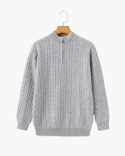 Herren Pullover Kaschmir Chunky Knit Warm Kabelmuster