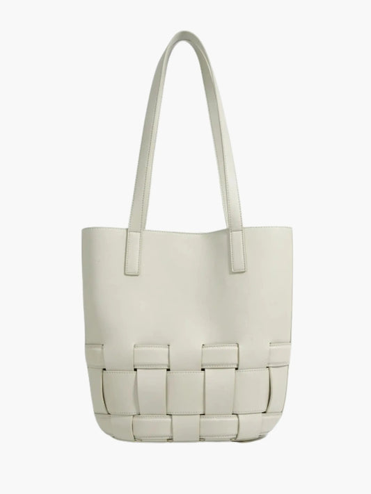 Geflochtene Damen Lederhandtasche - Norvielle