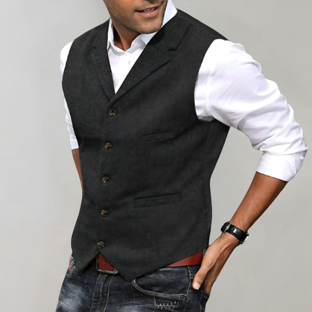 Herren Slimfit Anzugweste Elegant