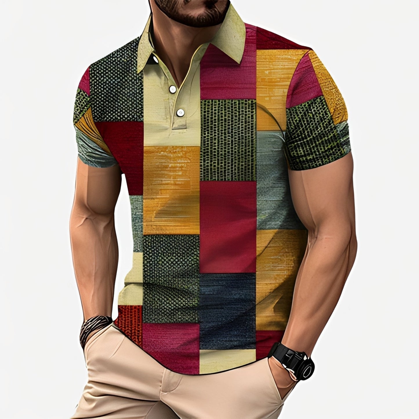 Herren T-Shirts Slim Fit Stilvoll Modern