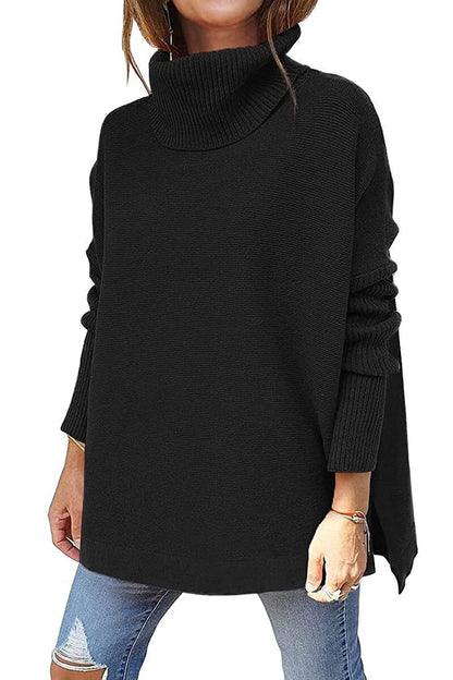 Damen Rollkragenpullover Bequem Herbst