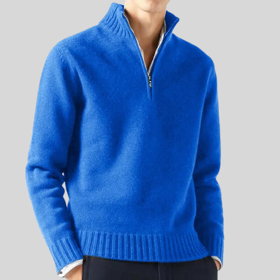 Herren Pullover Halb-Reißverschluss Warm