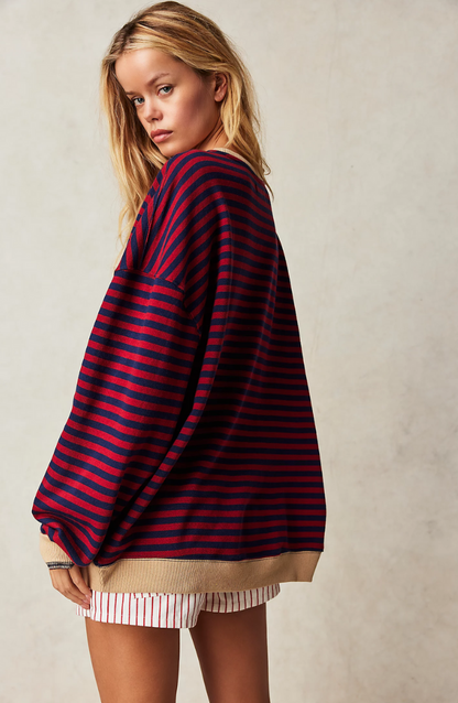 Damen Rundhals Pullover aus Strick für Frühling