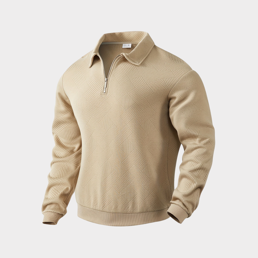 Herren Pullover Halb-Reißverschluss Bequem Freizeit