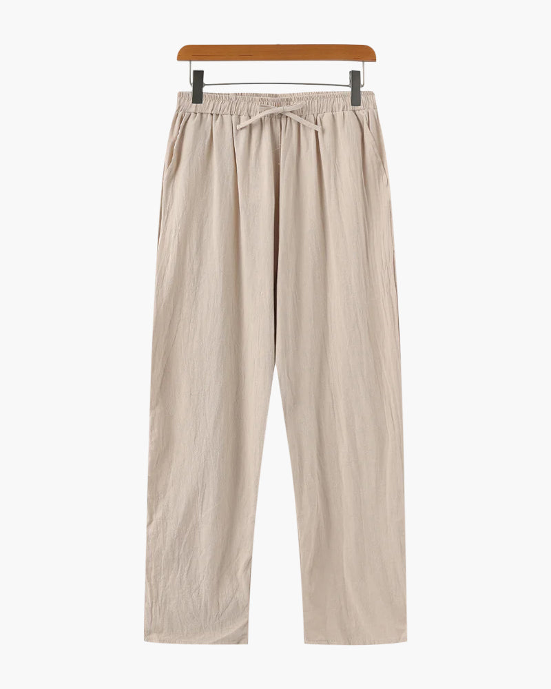 Herren Leinenhose Elastisch Bequem Sommer - Norvielle
