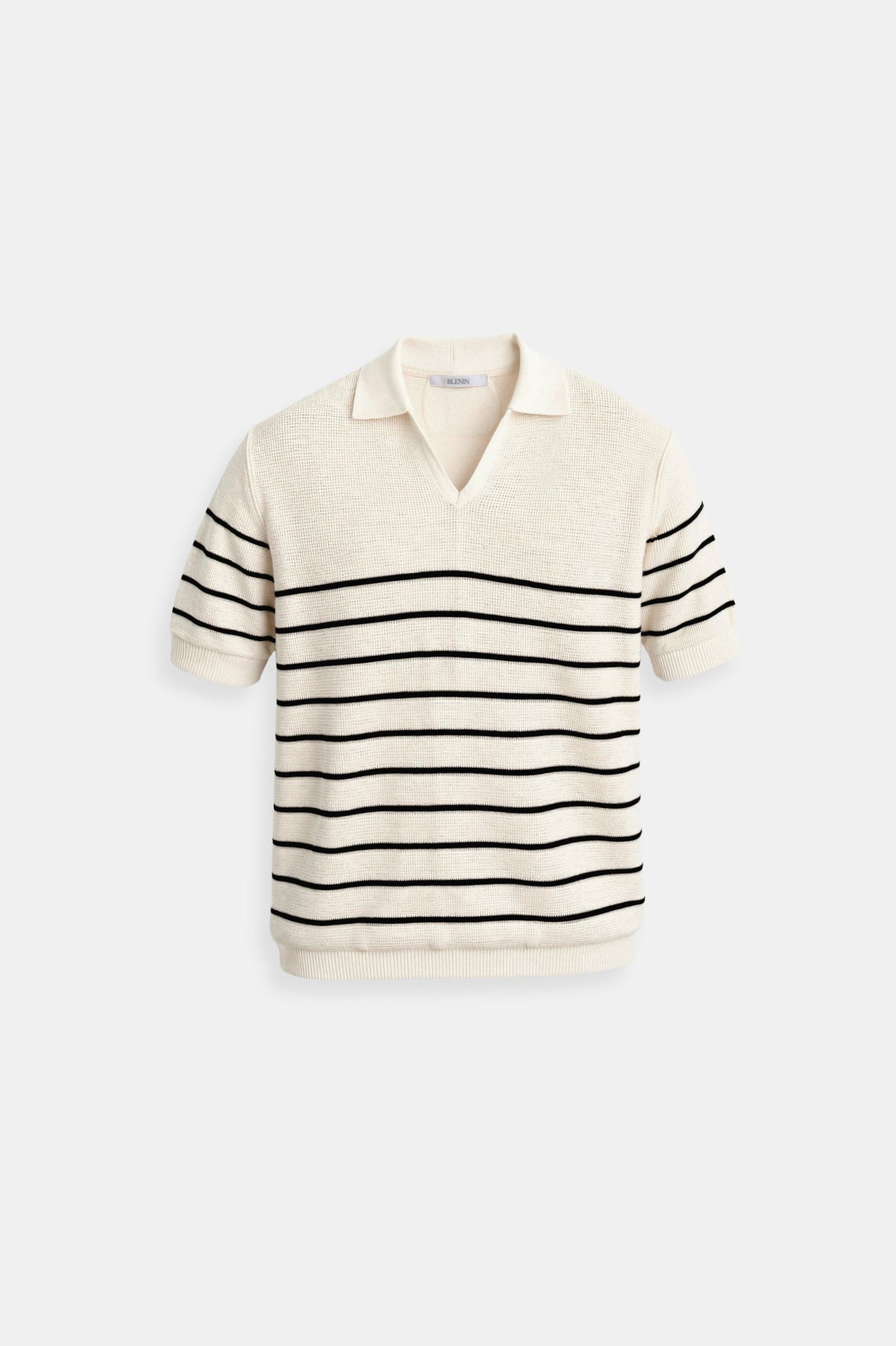 Herren Poloshirt Kurzarm Gestreift Klassisch