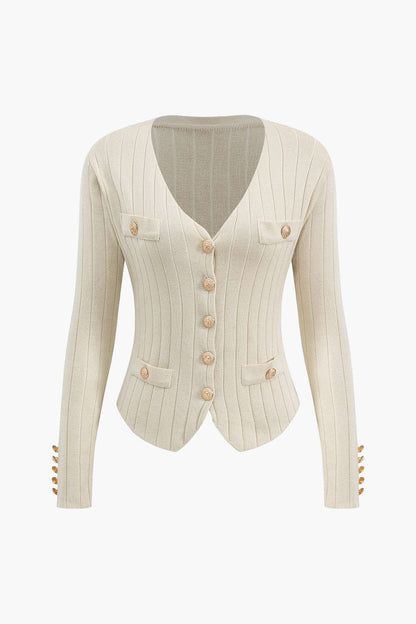 Damen Strickanzug Blazer Weste Midirock