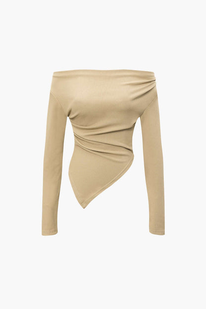 Damen Zweiteiler Asymmetrisch Weite Hosen Set