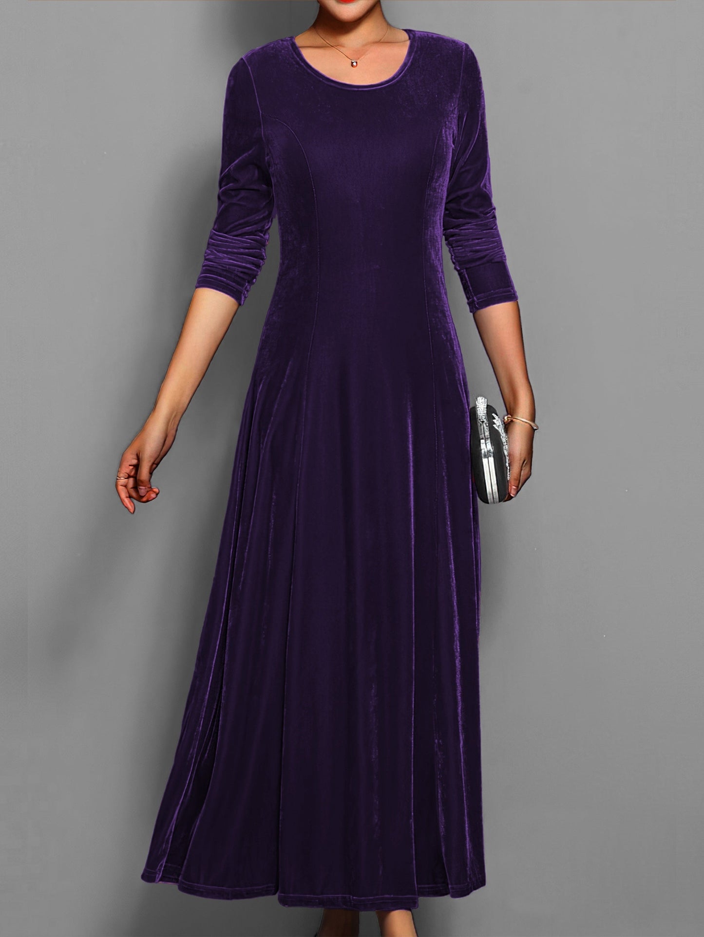 Damen Abendkleid Lang Slim Fit Elegantes Kleid