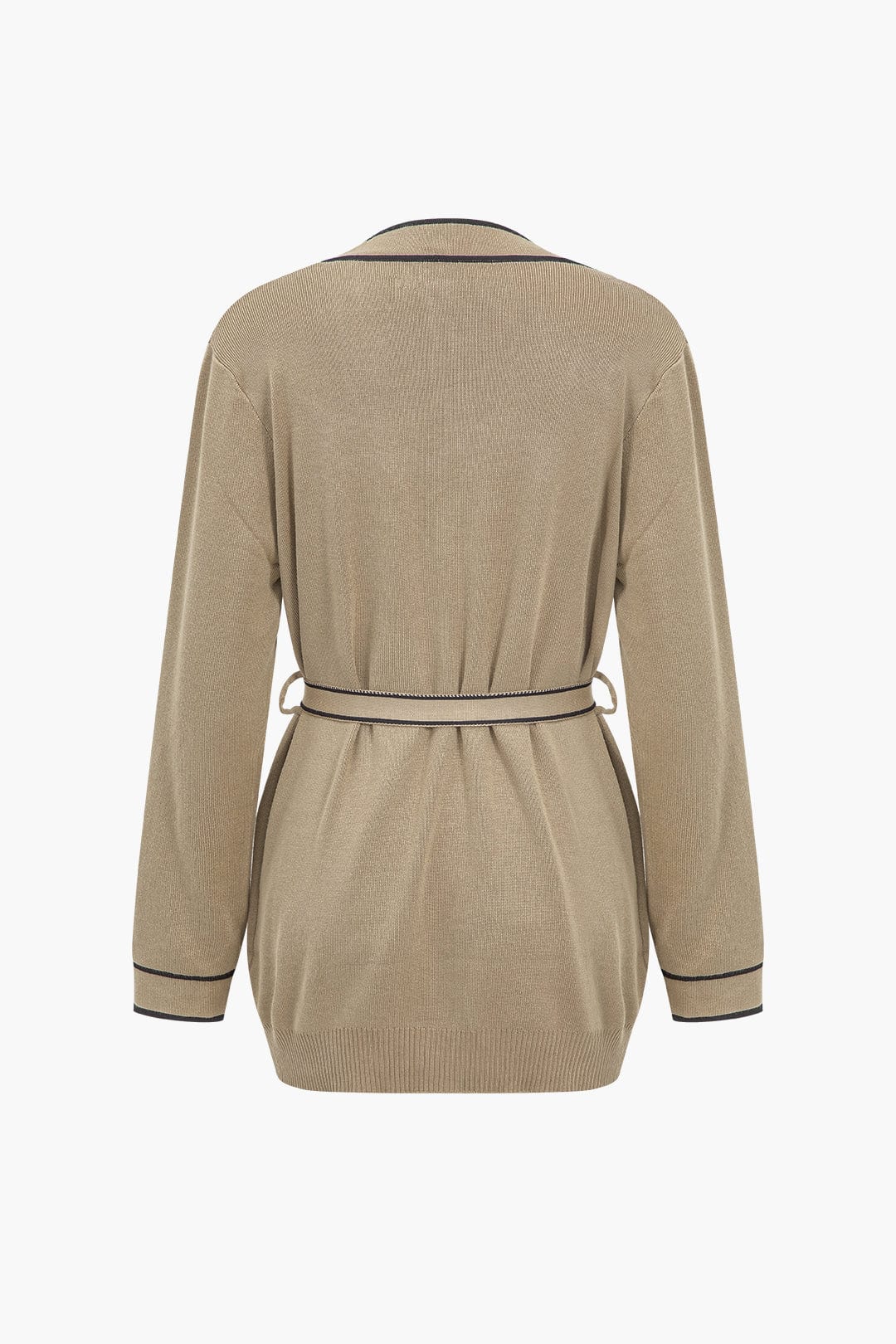 Damen Strick-Set Gürtel-Cardigan Weitbein-Hose Elegantes