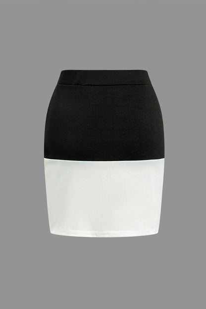 Damen Zweiteiler Minirock Set