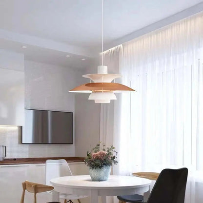 MaxMosaic | Moderne Schatten LED Hängelampe Buntes Metall Wohn/Schlafzimmer/Esszimmer Zendoo.de