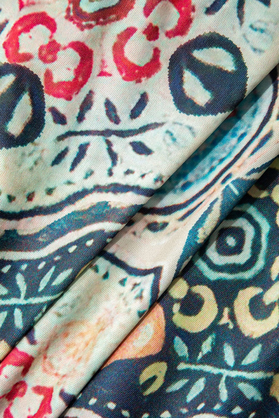 Boho Damen-Zweiteiler-Set Blumenprint Fransen