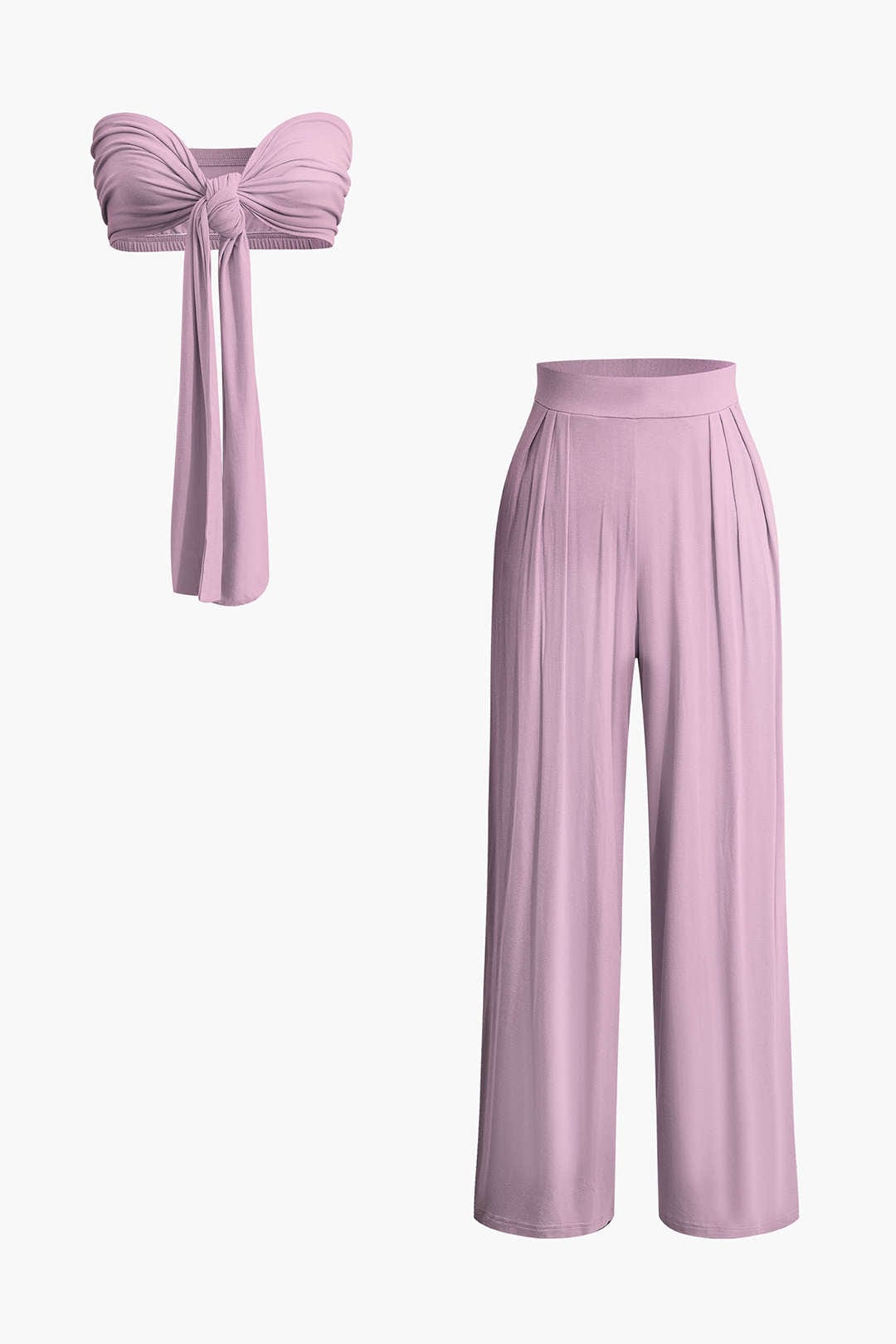 Damen Zweiteiler Set Schleifen Bikinihose Elegantes Design