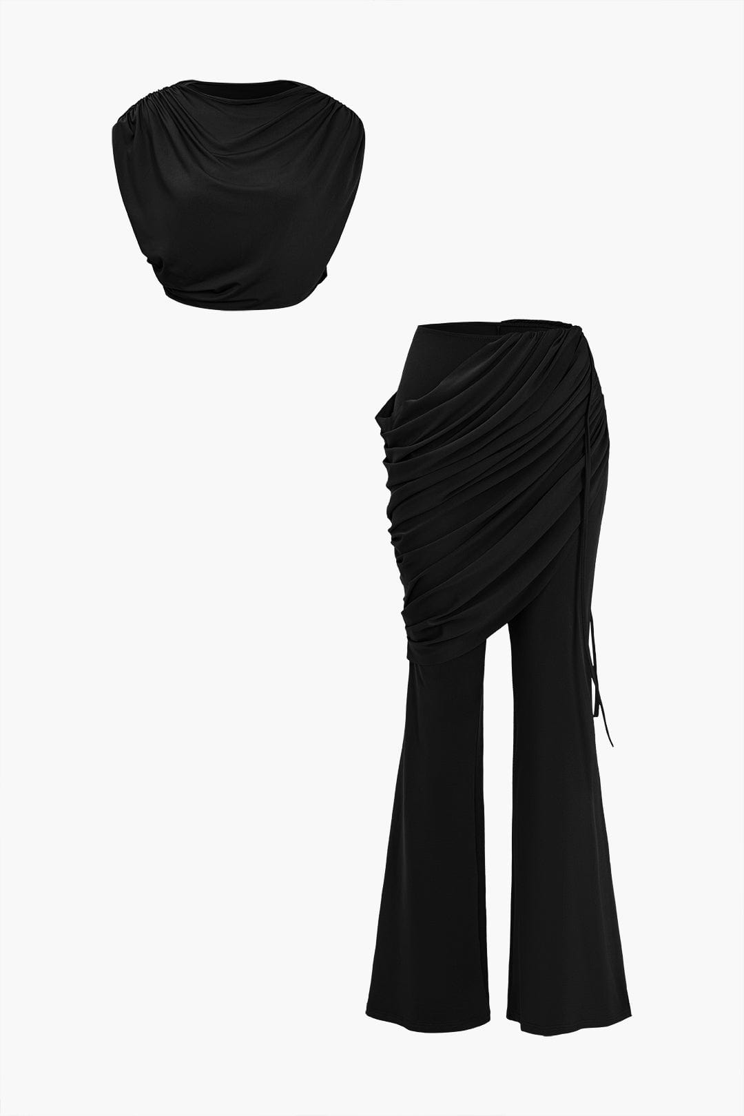 Damen Zweiteiler-Set Drapierung Elegantes
