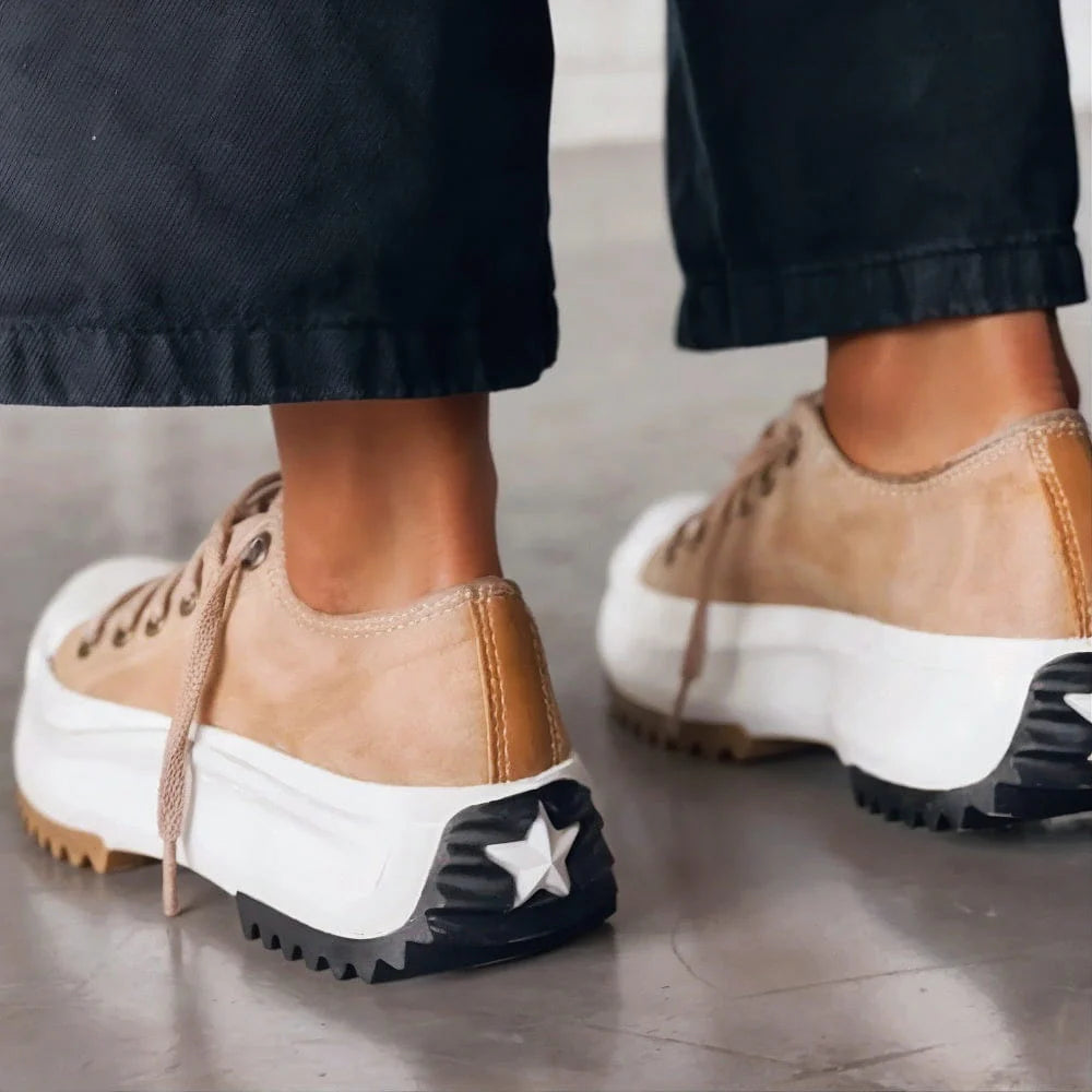 Damen Orthopädische Sneaker Bequem Sommerweiß