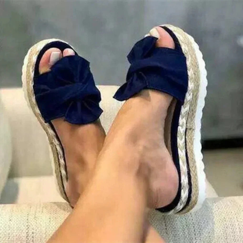 Damen Sandalen Schleifen Slip-On Sommer
