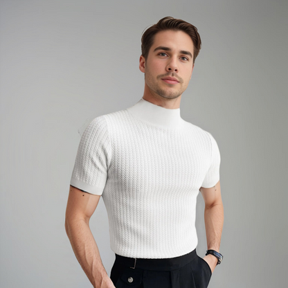 Herren Slim Fit Kurzarmshirt Modern Paolo - Norvielle