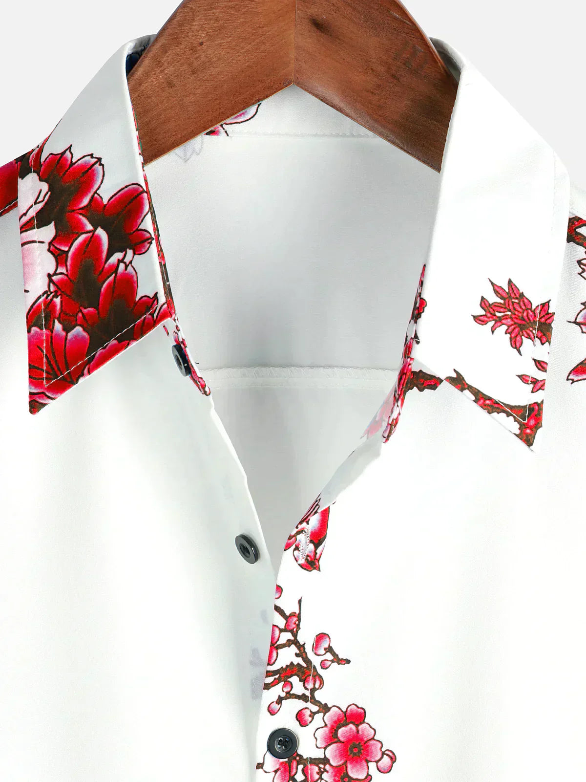 Männer Kurzarm Hemd Floral Sommerhemd