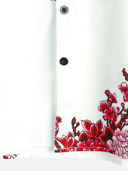 Männer Kurzarm Hemd Floral Sommerhemd
