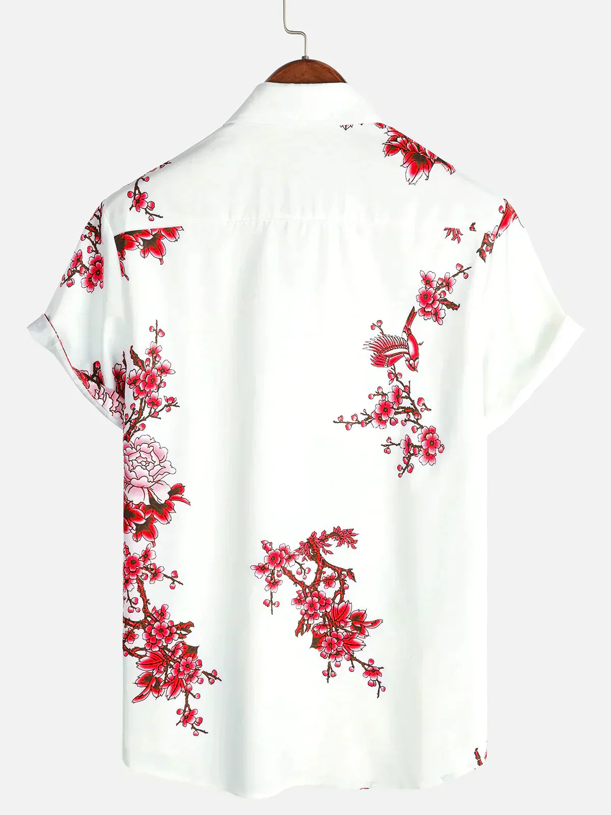 Männer Kurzarm Hemd Floral Sommerhemd