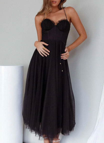 Damen Leichtes Sommerkleid Midi