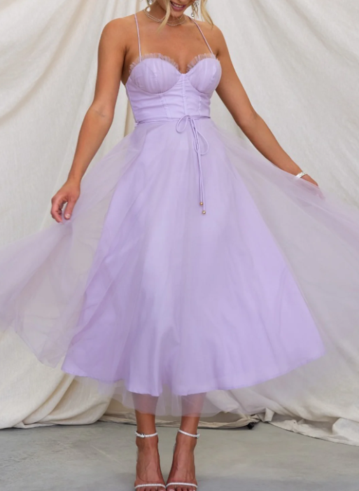 Damen Leichtes Sommerkleid Midi