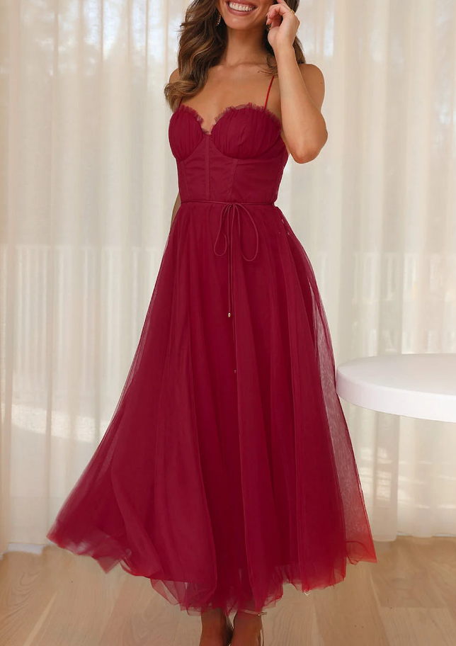 Damen Sommerkleid Midi Leicht Modern