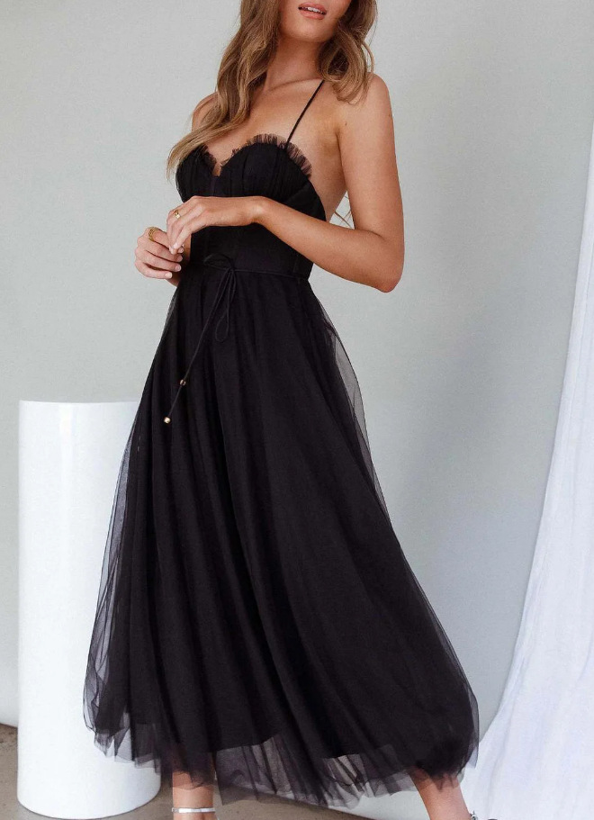 Damen Sommerkleid Midi Leicht Modern