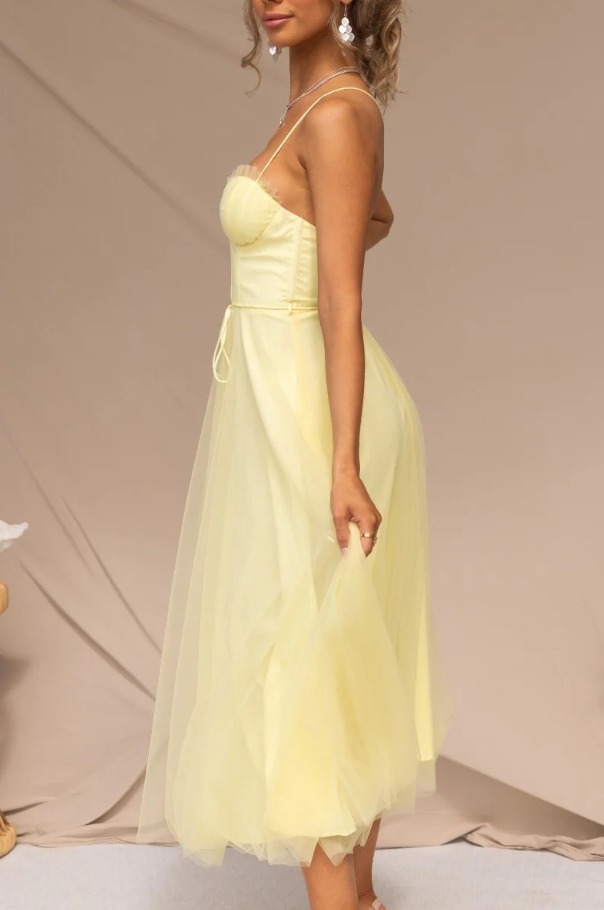 Damen Leichtes Sommerkleid Midi