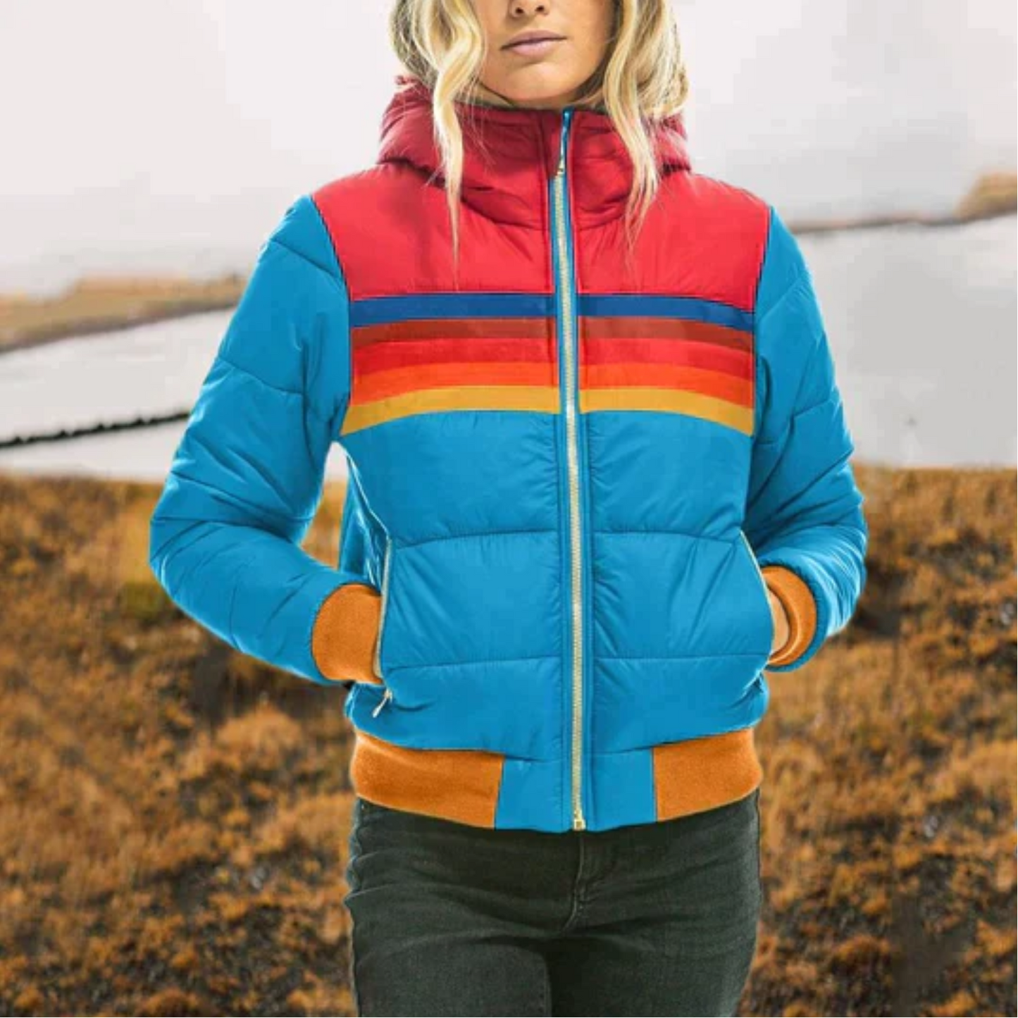 Damen Weiche Plüschjacke Warm Elegant