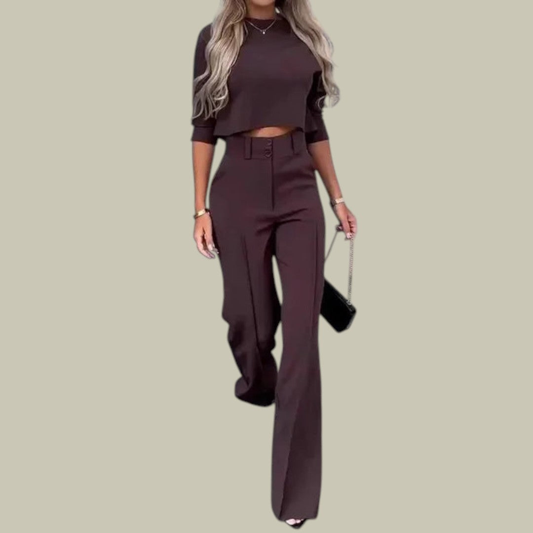 Damen Zweiteiler Stilvoll Elegantes Outfit