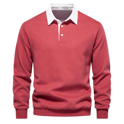 Herren Langarm-Polohemd Klassisch Modern