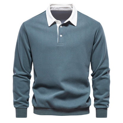 Herren Langarm-Polohemd Klassisch Modern