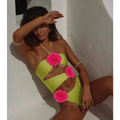 Damen Badeanzug Rosa Strandkleid - Norvielle