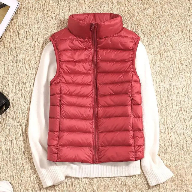 Damen Steppweste Warme Winterjacke