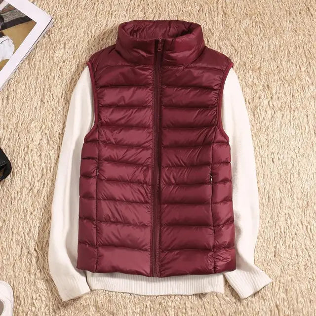 Damen Steppweste Warme Winterjacke