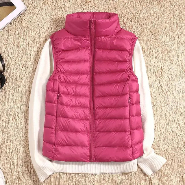 Avelyn Daunenweste Damen in Pink – cozy Layer für Herbst/Winter