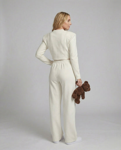 Damen Strickset Sweatshirt und Jogginghose Warm