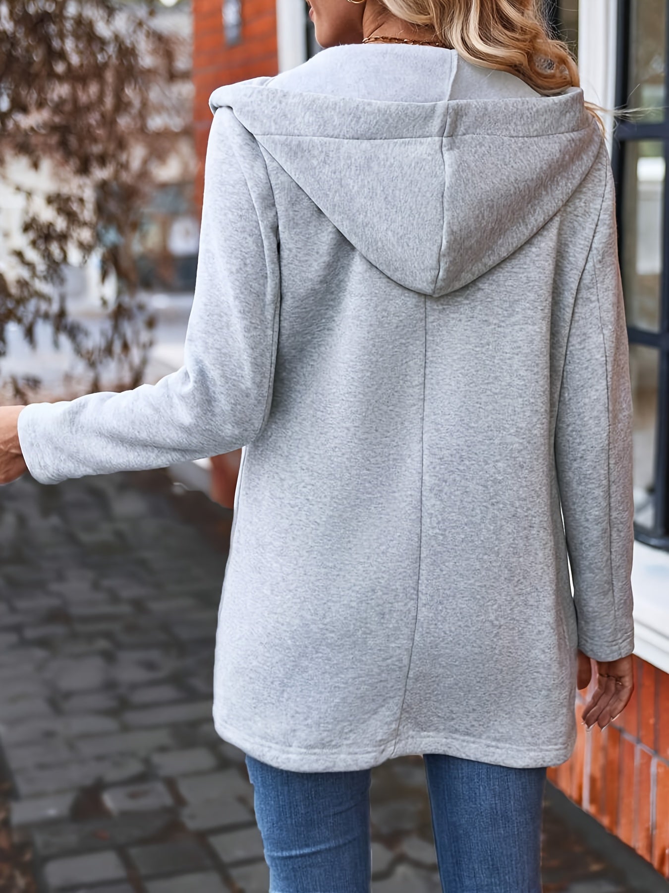 Kapuzenjacke Damen Polyester Baumwolle Komfortabel