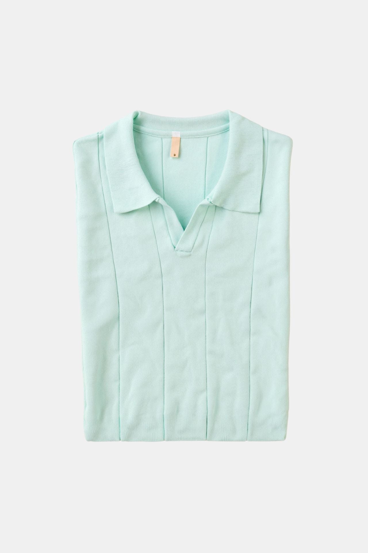 Herren Poloshirt Mintgrün Retro